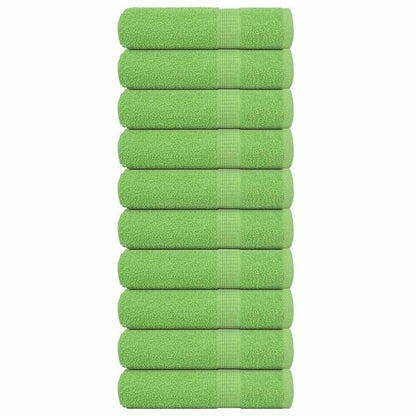 Handdoeken 10 st 50x100 cm 360 g/m² 100% katoen appelgroen