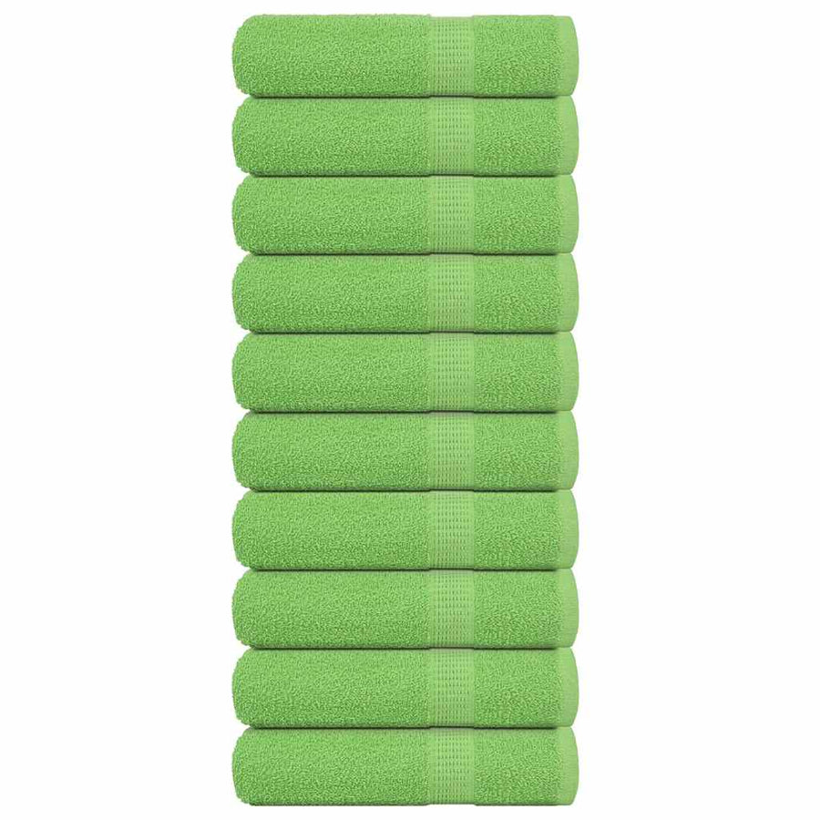 Handdoeken 10 st 50x100 cm 360 g/m² 100% katoen appelgroen