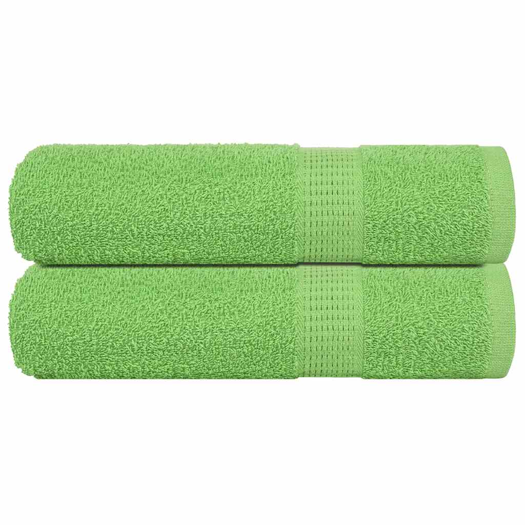 Douchehanddoeken 2 st 70x140 cm 360 g/m² 100% katoen appelgroen