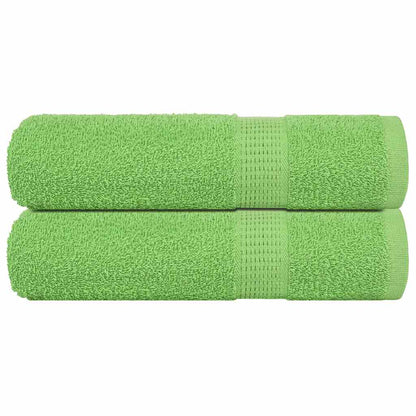 Douchehanddoeken 2 st 70x140 cm 360 g/m² 100% katoen appelgroen