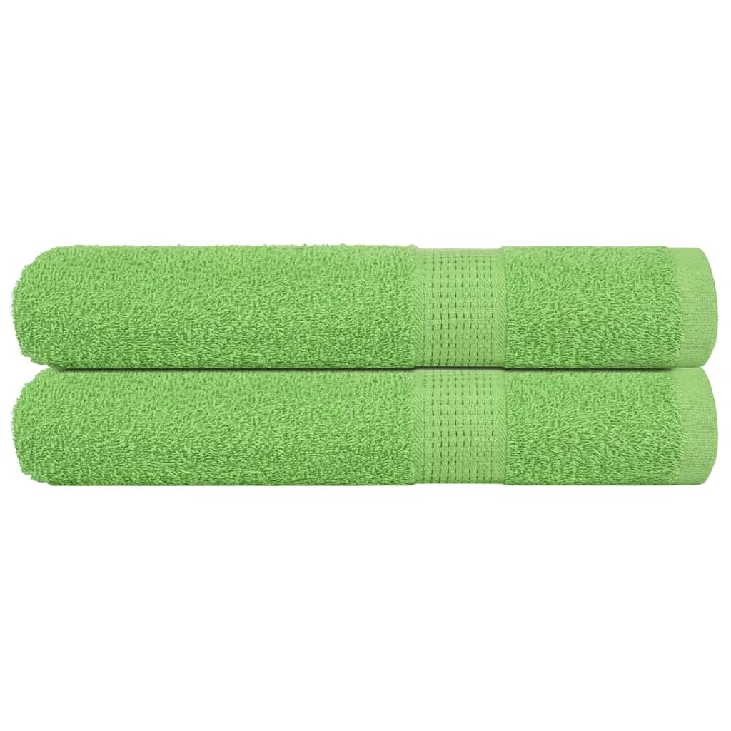Saunahanddoeken 2 st 80x200 cm 360 g/m² 100% katoen appelgroen