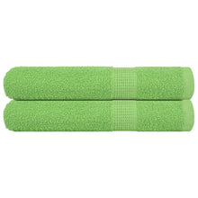 Saunahanddoeken 2 st 80x200 cm 360 g/m² 100% katoen appelgroen