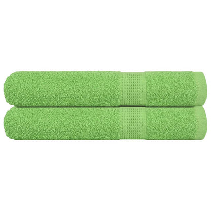 Saunahanddoeken 2 st 80x200 cm 360 g/m² 100% katoen appelgroen