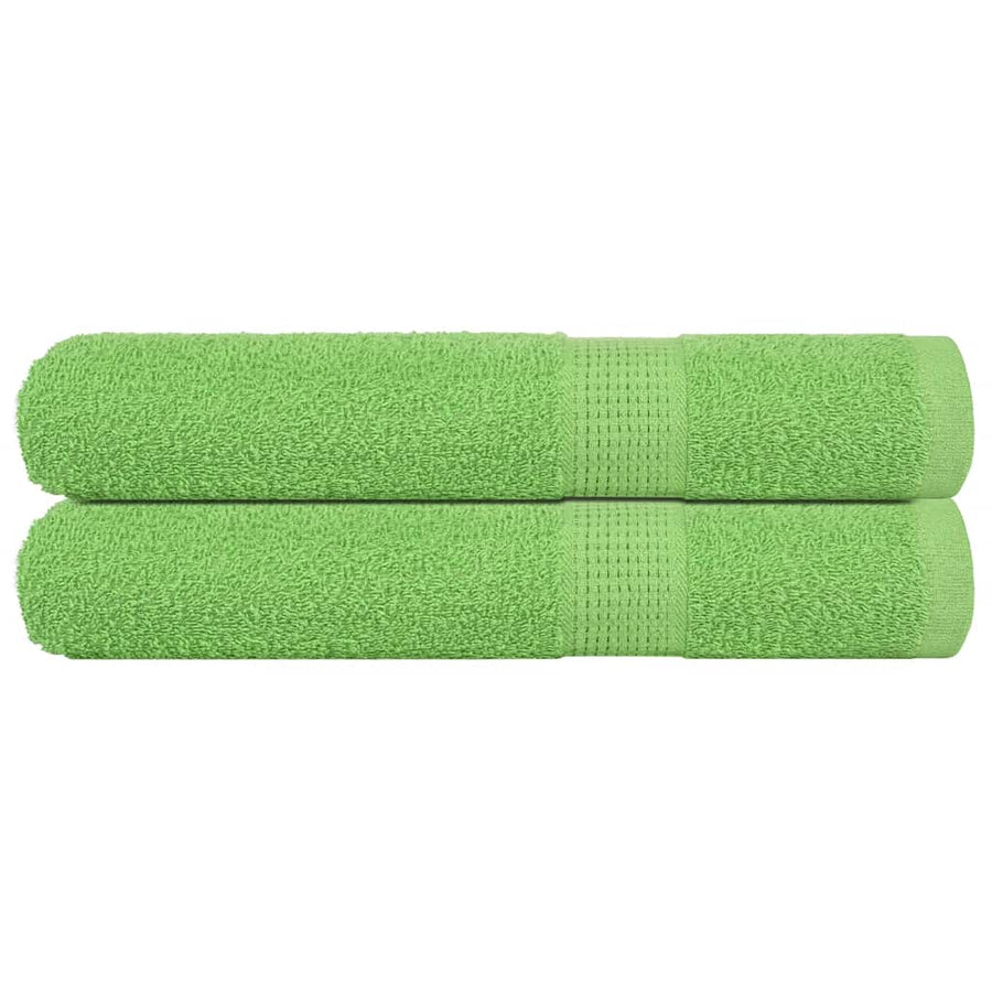 Saunahanddoeken 2 st 80x200 cm 360 g/m² 100% katoen appelgroen