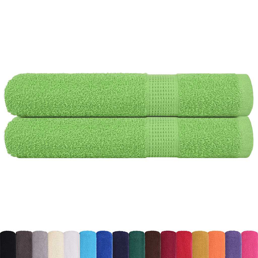 Saunahanddoeken 2 st 80x200 cm 360 g/m² 100% katoen appelgroen