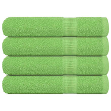 Saunahanddoeken 4 st 80x200 cm 360 g/m² 100% katoen appelgroen