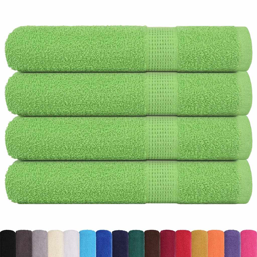 Saunahanddoeken 4 st 80x200 cm 360 g/m² 100% katoen appelgroen