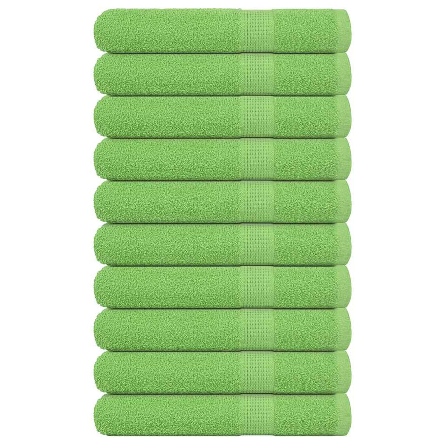 Saunahanddoeken 10 st 80x200 cm 360 g/m² 100% katoen appelgroen