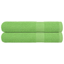 Handdoeken 2 st 100x200 cm 360 g/m² 100% katoen appelgroen