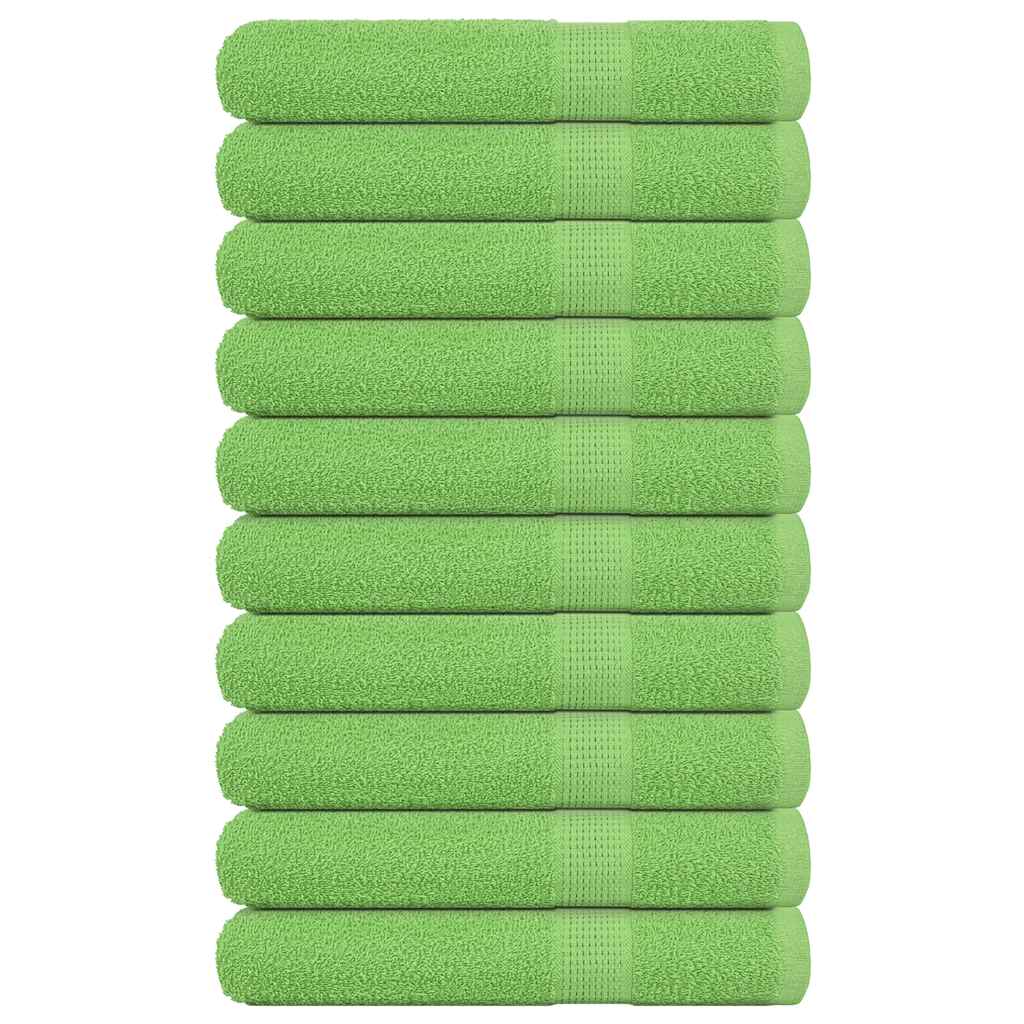 Handdoeken 10 st 100x200 cm 360 g/m² 100% katoen appelgroen