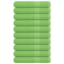 Handdoeken 10 st 100x200 cm 360 g/m² 100% katoen appelgroen