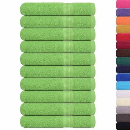 Handdoeken 10 st 100x200 cm 360 g/m² 100% katoen appelgroen