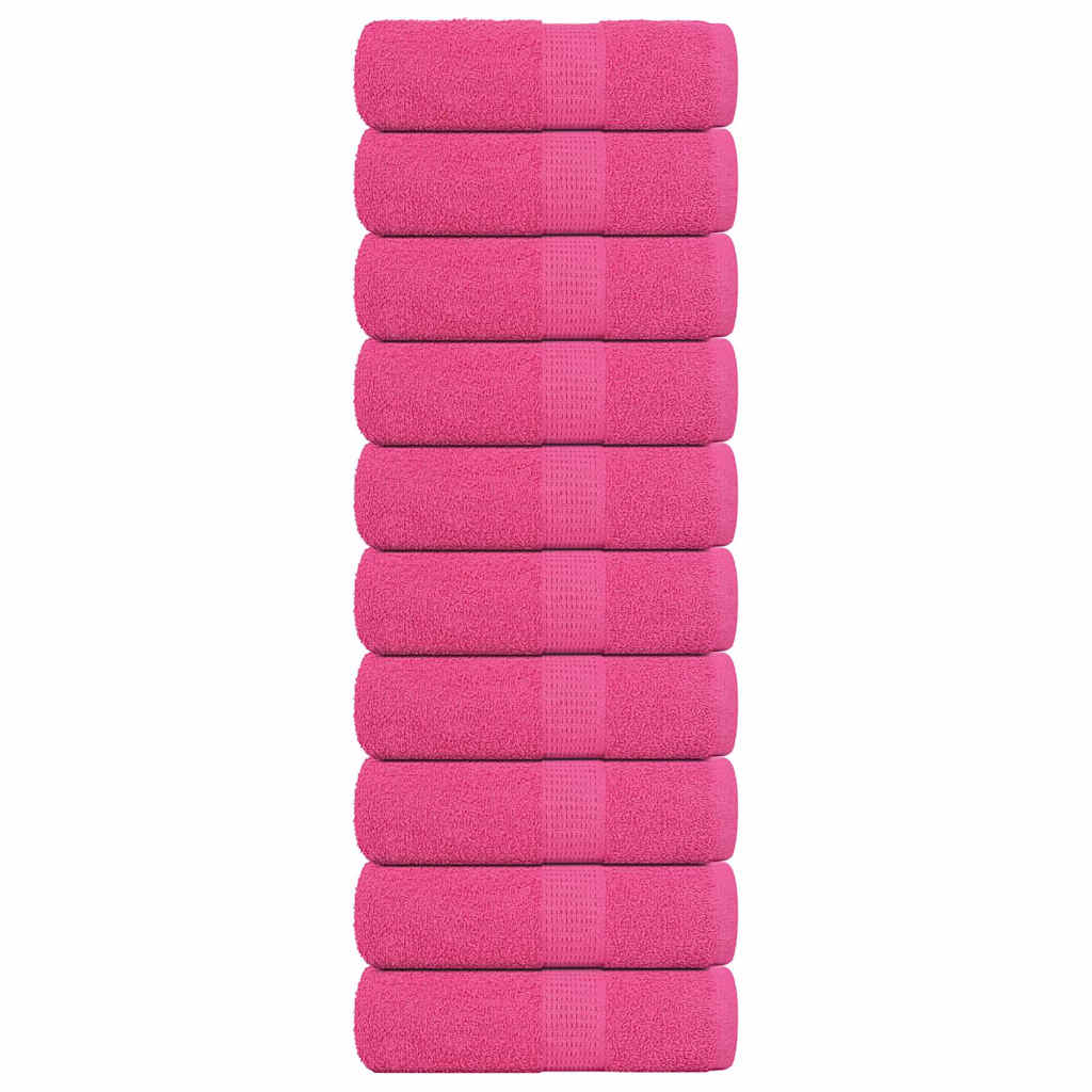 Zeepdoekjes 10 st 30x30 cm 360 g/m² 100% katoen roze