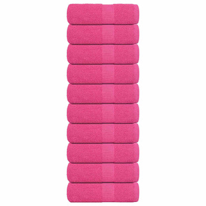 Zeepdoekjes 10 st 30x30 cm 360 g/m² 100% katoen roze
