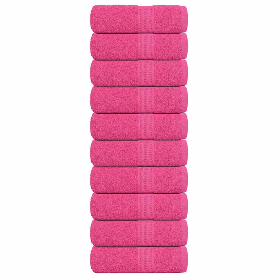 Zeepdoekjes 10 st 30x30 cm 360 g/m² 100% katoen roze