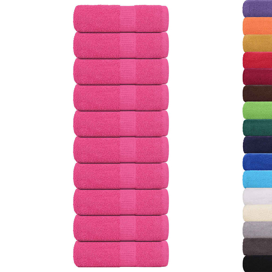 Zeepdoekjes 10 st 30x30 cm 360 g/m² 100% katoen roze