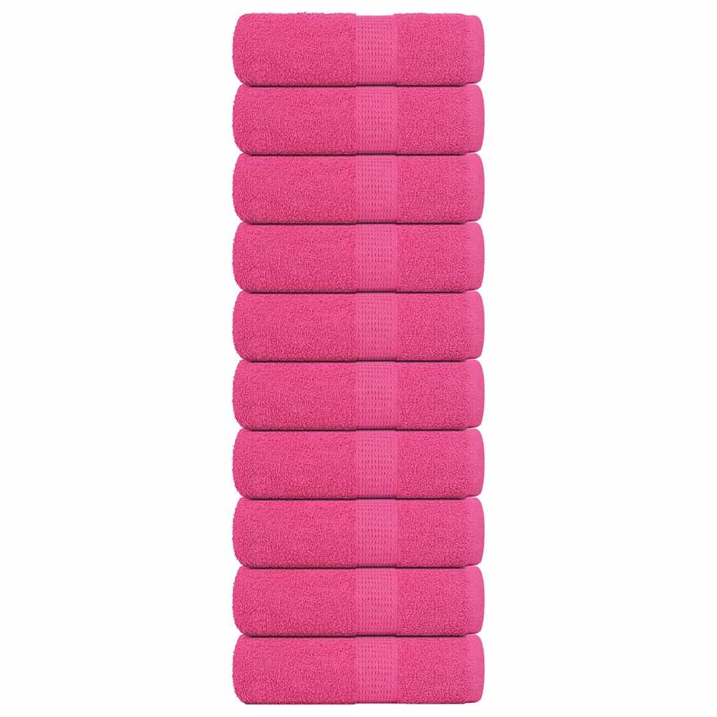 Gastendoekjes 10 st 30x50 cm 360 g/m² 100% katoen roze