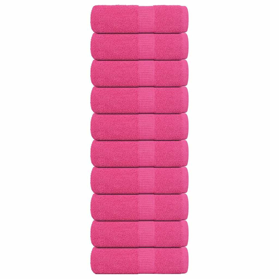Gastendoekjes 10 st 30x50 cm 360 g/m² 100% katoen roze