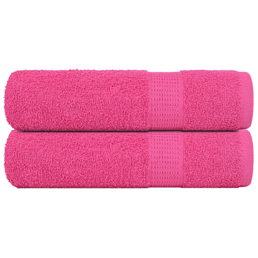 Handdoeken 2 st 50x100 cm 360 g/m² 100% katoen roze