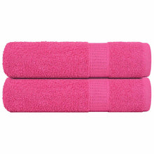 Douchehanddoeken 2 st 70x140 cm 360 g/m² 100% katoen roze