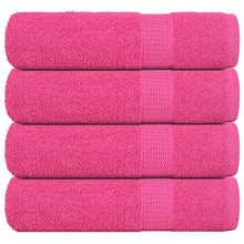 Douchehanddoeken 4 st 70x140 cm 360 g/m² 100% katoen roze