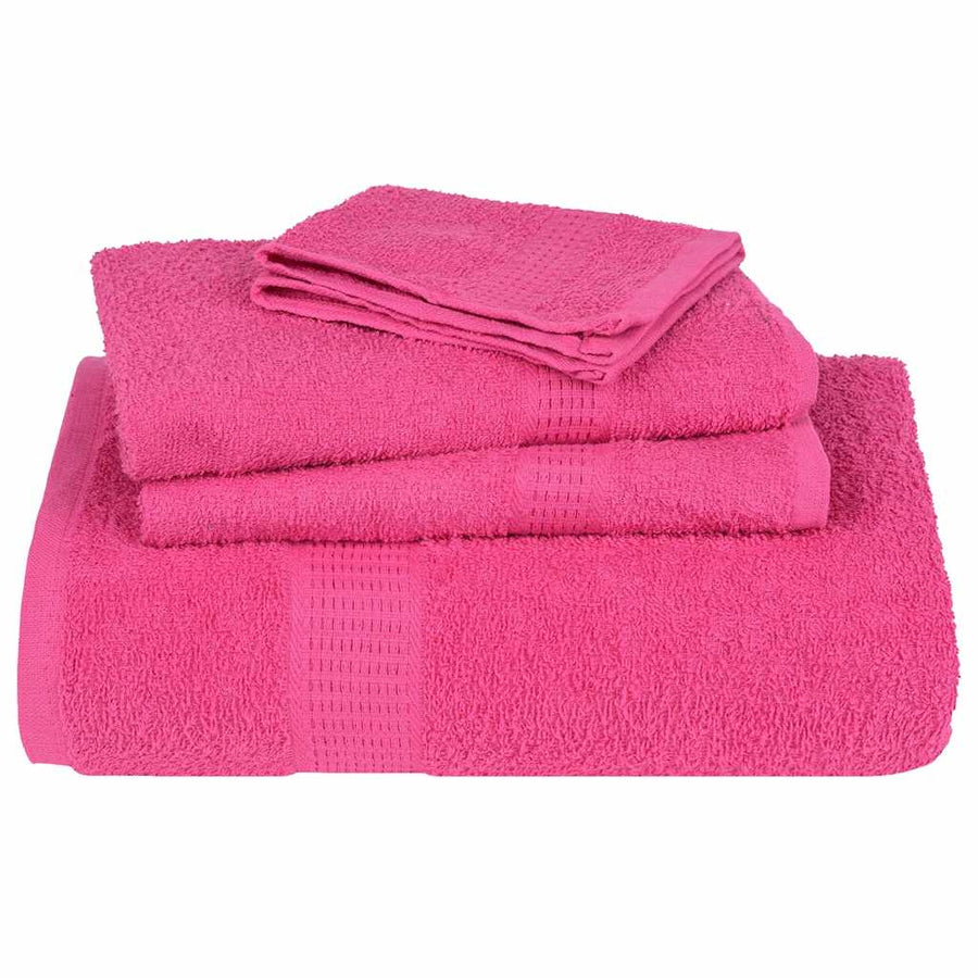 Douchehanddoeken 4 st 70x140 cm 360 g/m² 100% katoen roze