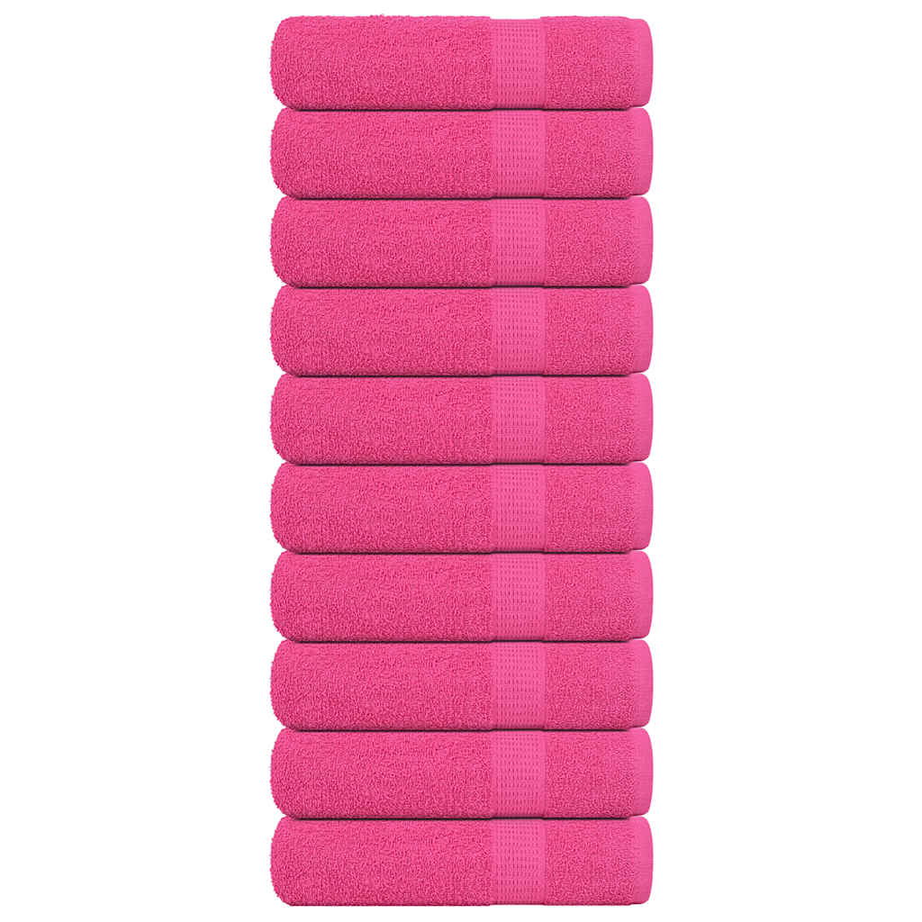 Douchehanddoeken 10 st 70x140 cm 360 g/m² 100% katoen roze