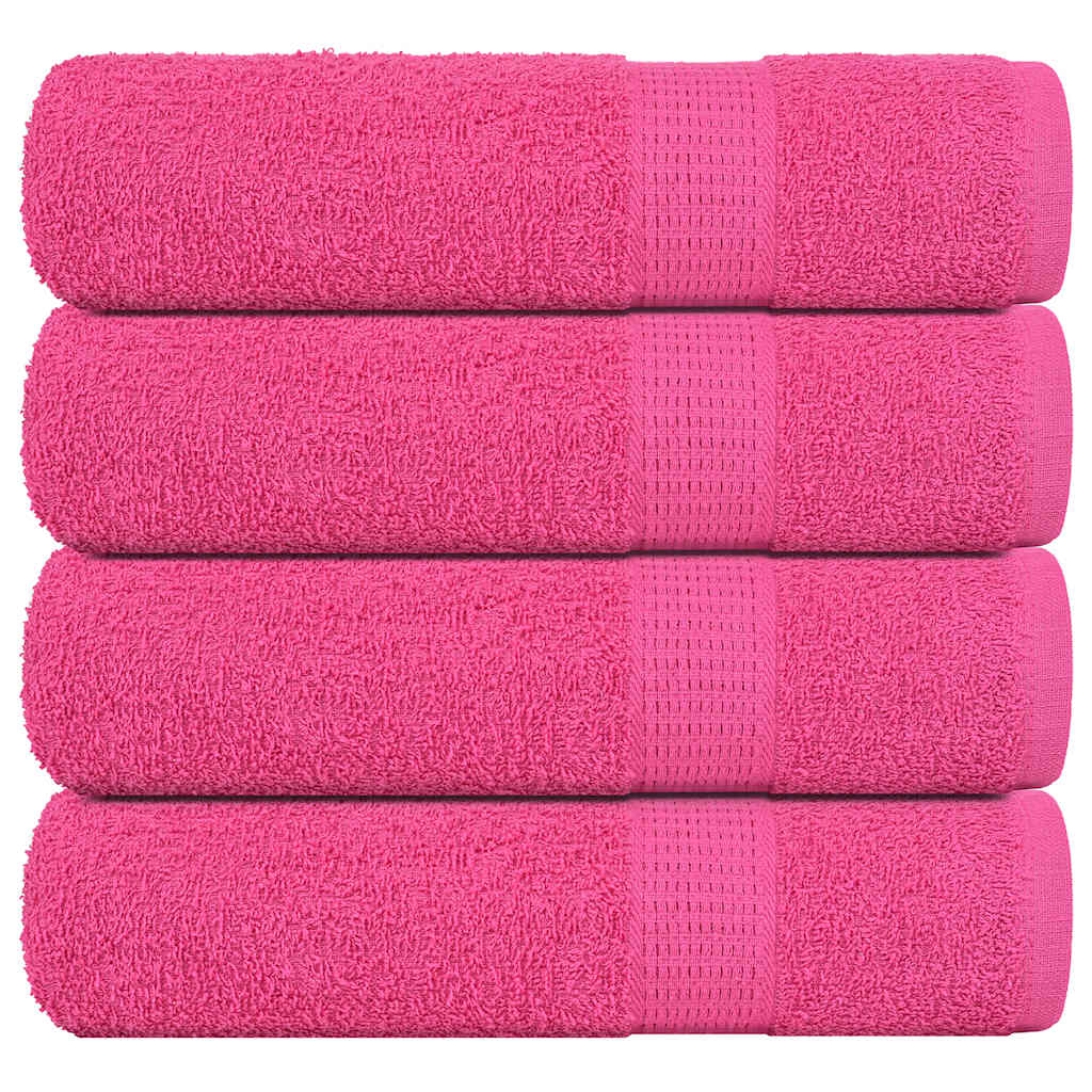 Badhanddoeken FROGN 4 st 100x150 cm 360 g/m² roze