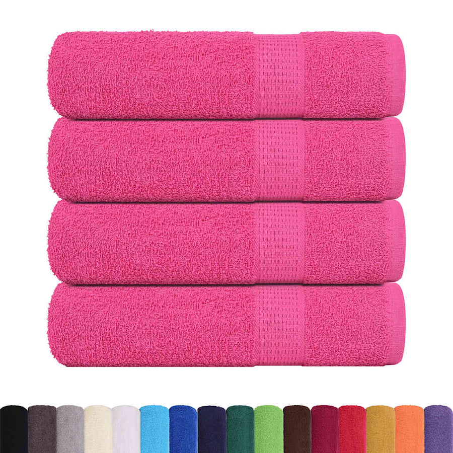 Badhanddoeken FROGN 4 st 100x150 cm 360 g/m² roze
