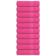 Badhanddoeken 10 st 100x150 cm roze katoen