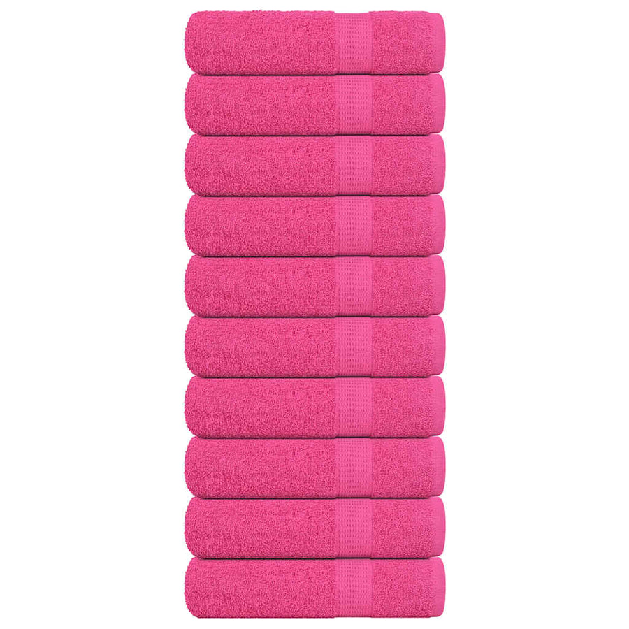 Badhanddoeken 10 st 100x150 cm 360 g/m² 100% katoen roze