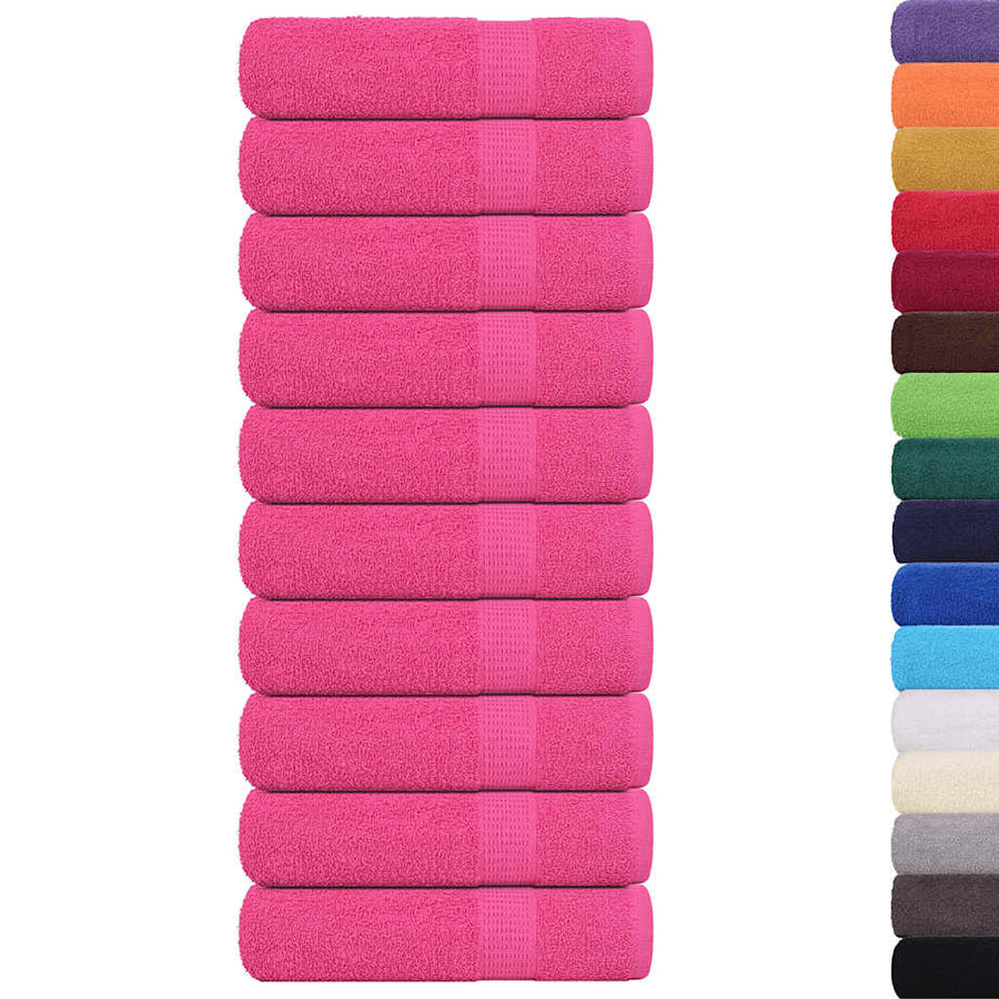 Badhanddoeken 10 st 100x150 cm 360 g/m² 100% katoen roze