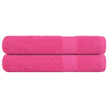 Saunahanddoeken 2 st 80x200 cm 360 g/m² 100% katoen roze