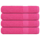 Saunahanddoeken 4 st 80x200 cm roze