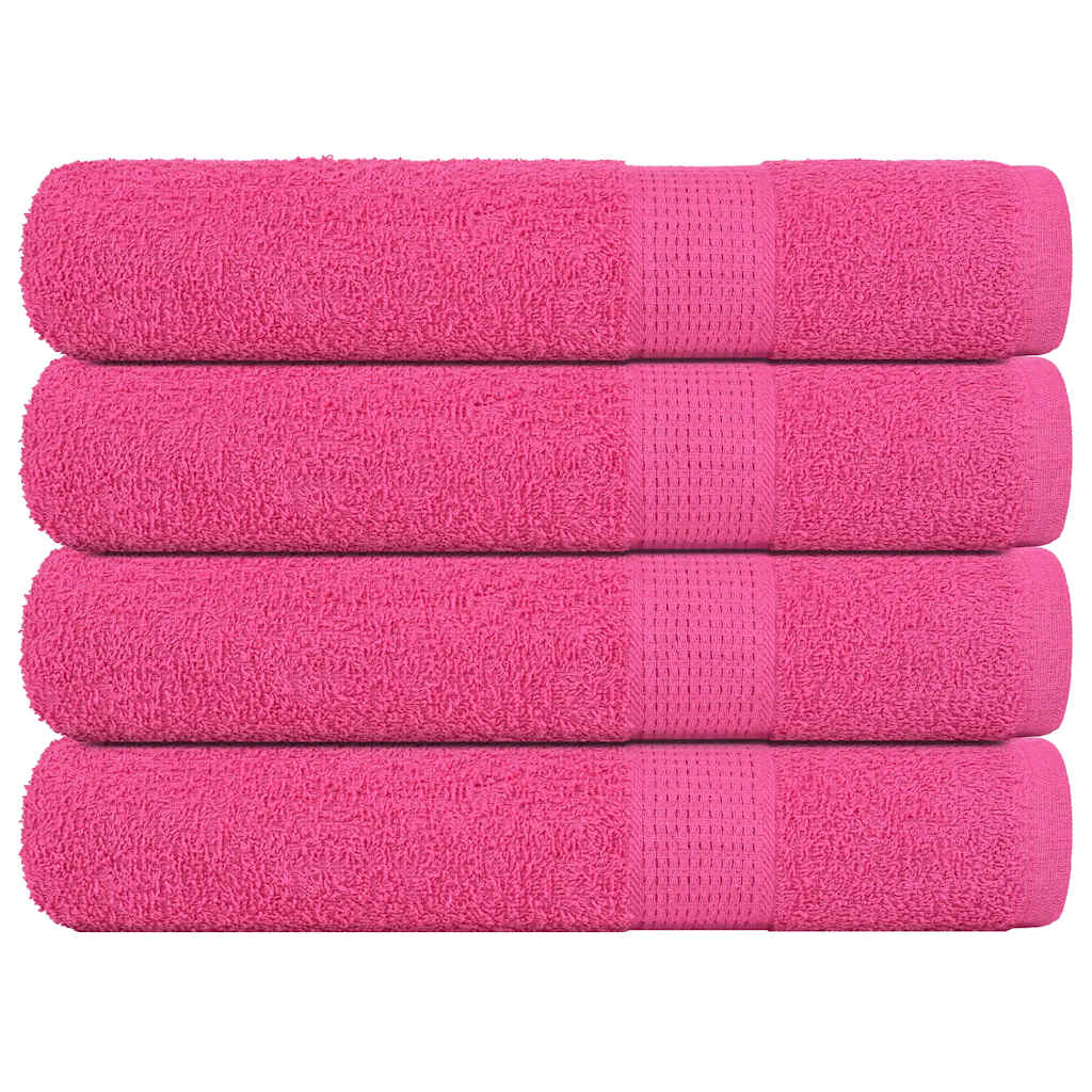 Saunahanddoeken 4 st 80x200 cm 360 g/m² 100% katoen roze