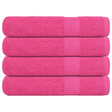 Saunahanddoeken 4 st 80x200 cm 360 g/m² 100% katoen roze