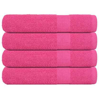 Saunahanddoeken 4 st 80x200 cm 360 g/m² 100% katoen roze