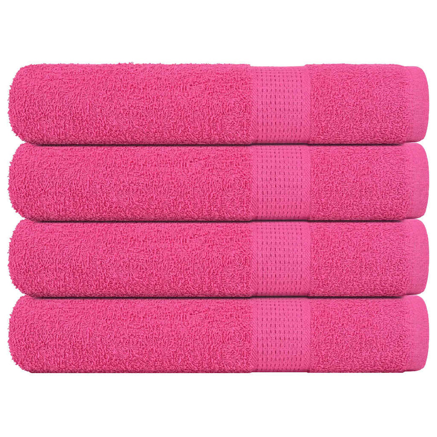 Saunahanddoeken 4 st 80x200 cm 360 g/m² 100% katoen roze