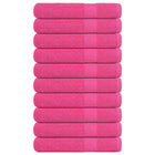 Saunahanddoeken 10 st 80x200 cm roze katoen