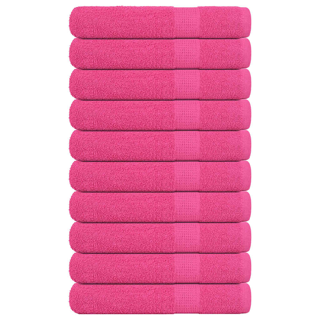 Saunahanddoeken 10 st 80x200 cm 360 g/m² 100% katoen roze