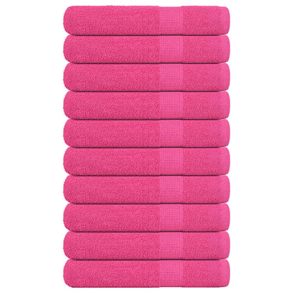 Saunahanddoeken 10 st 80x200 cm 360 g/m² 100% katoen roze