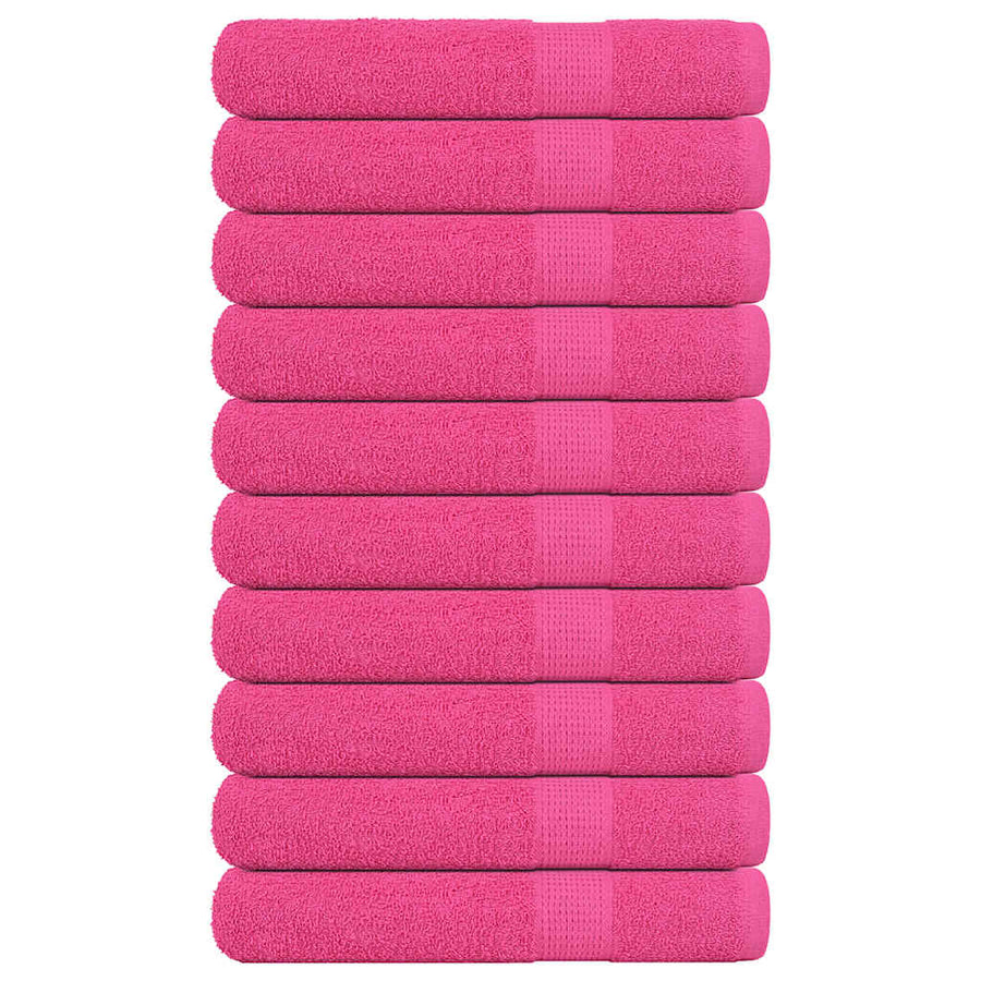 Saunahanddoeken 10 st 80x200 cm 360 g/m² 100% katoen roze