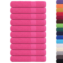 Saunahanddoeken 10 st 80x200 cm 360 g/m² 100% katoen roze