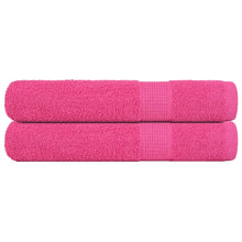 Handdoeken 2 st 100x200 cm 360 g/m² 100% katoen roze
