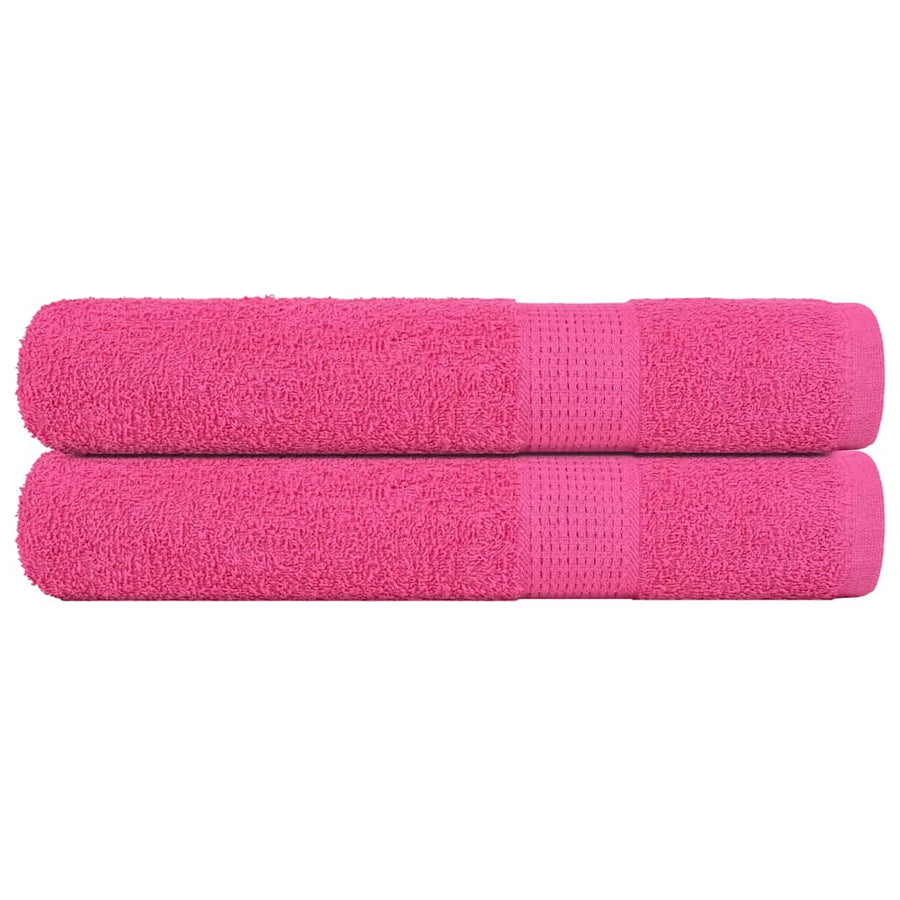 Handdoeken 2 st 100x200 cm 360 g/m² 100% katoen roze
