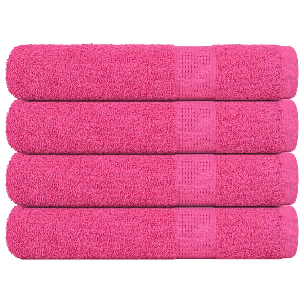 Handdoeken 4 st 100x200 cm 360 g/m² 100% katoen roze