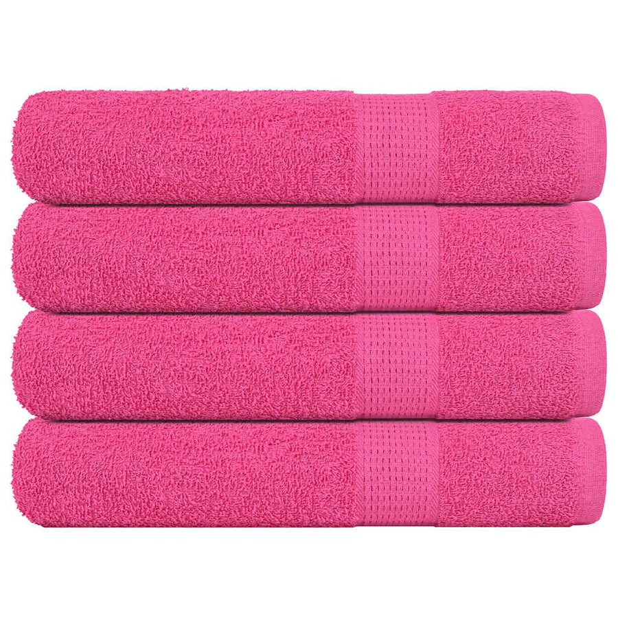 Handdoeken 4 st 100x200 cm 360 g/m² 100% katoen roze