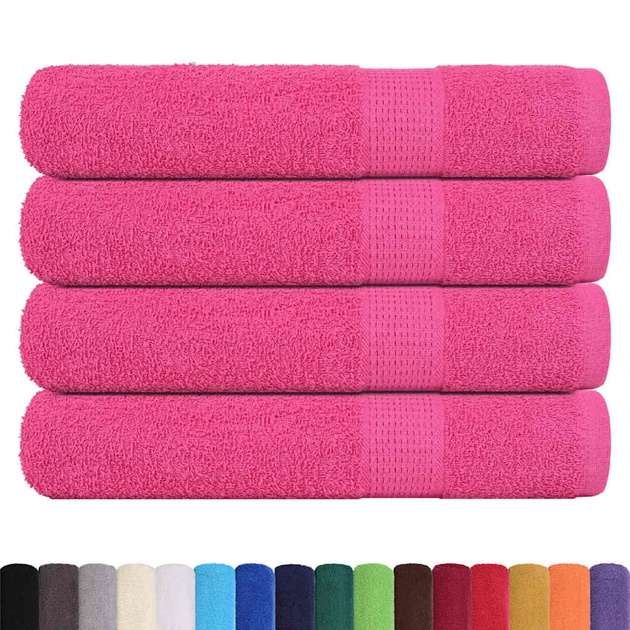 Handdoeken 4 st 100x200 cm 360 g/m² 100% katoen roze