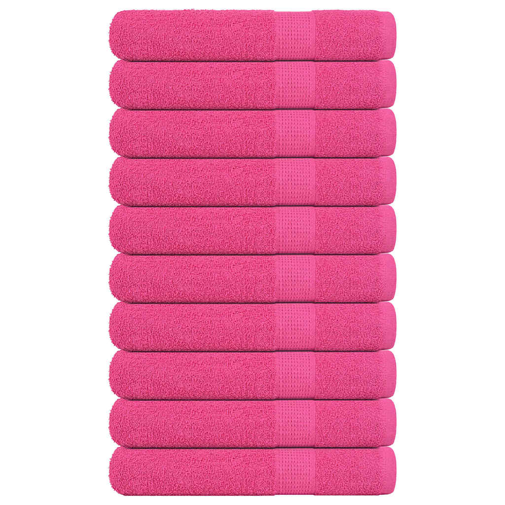 Handdoeken 10 st 100x200 cm 360 g/m² 100% katoen roze
