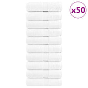 Washandjes 50 st 15x21 cm wit katoen